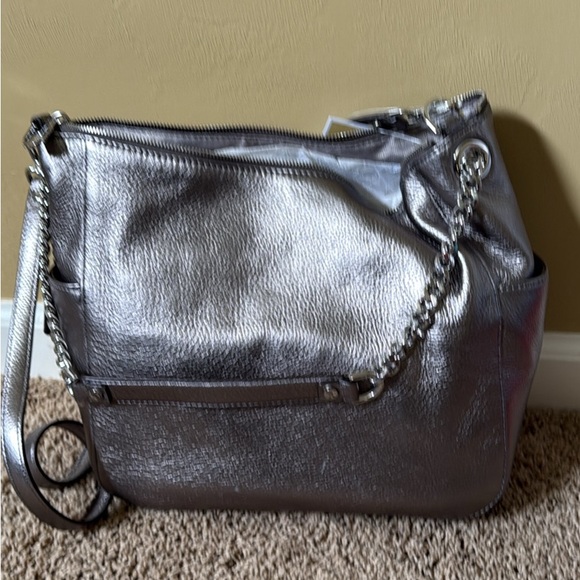 Michael Kors Metallic Silver Shoulder Bag - Picture 1 of 3